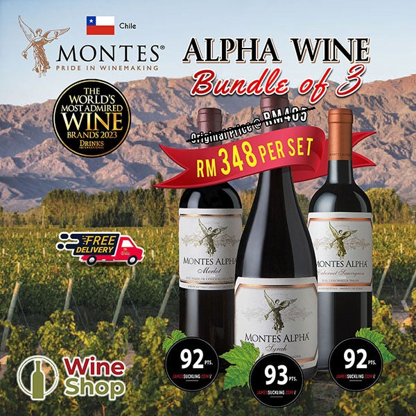 Montes Alpha Wine - Bundle of 3