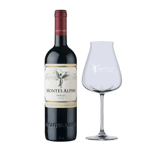 Montes Alpha Merlot Free 1 Lucaris Wine Glass