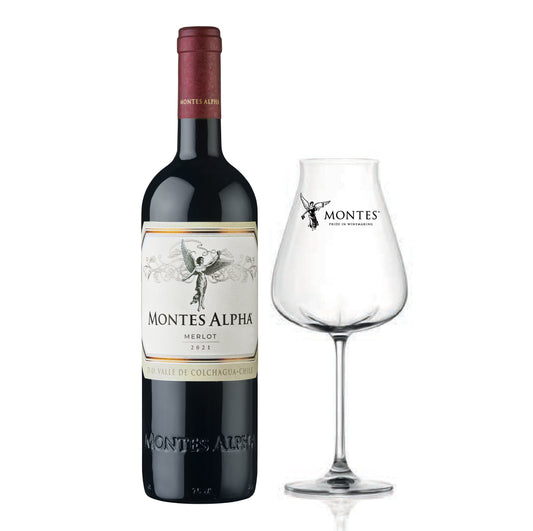 Montes Alpha Merlot Free 1 Lucaris Wine Glass