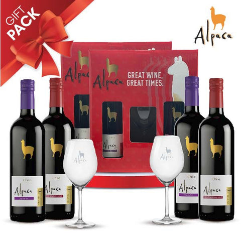 Alpaca Red Wine FREE 2 Wine Glass